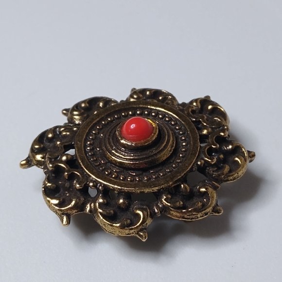 Vintage Decorative Small Metal Scarf Slide - Picture 6 of 12